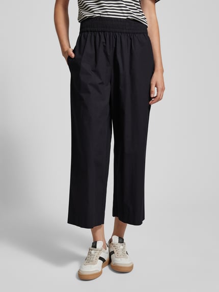 Marc O'Polo DENIM Wide leg culotte met elastische band Zwart - 4