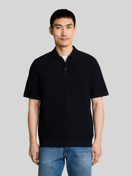 Tom Tailor Regular Fit Poloshirt aus reiner Baumwolle Marine 4