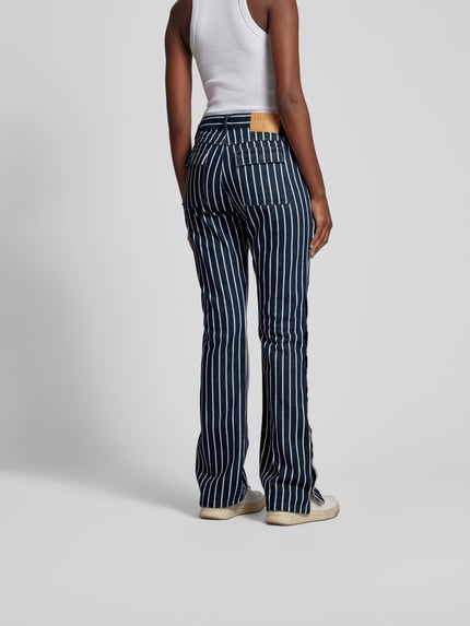 Filippa K flared fit jeans met streepmotief Jeansblauw gemêleerd - 5