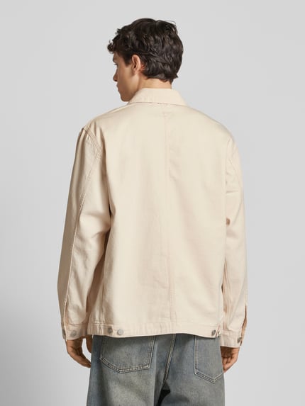 Carhartt Work In Progress Jeansjack met opgestikte zakken, model 'DREWE CHORE' Offwhite - 5