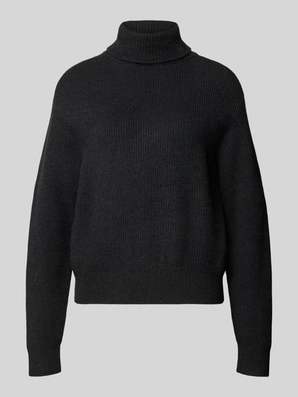 MANGO Relaxed Fit Strickpullover aus Viskose-Mix Modell 'RIZUS' Anthrazit 1