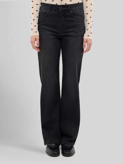 ANGELS Straight Fit Jeans aus Baumwoll-Mix Modell 'Lara' Anthrazit 4
