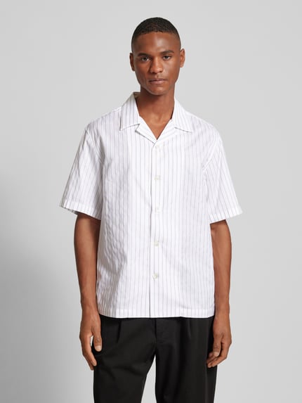 ANNARR Relaxed fit vrijetijdsoverhemd met streepmotief, model 'FRED' Offwhite - 4