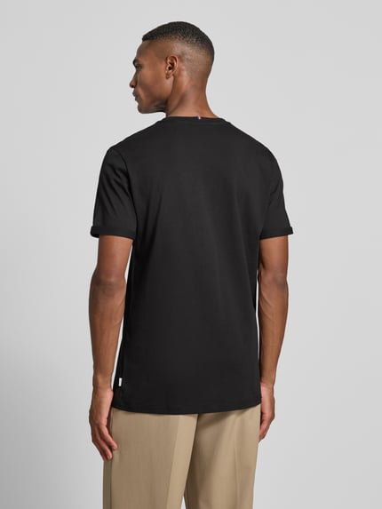 Les Deux T-Shirt mit Label-Print Modell 'Encore' Black 5