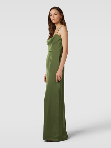 Vera Wang Bride Abendkleid mit Herz-Ausschnitt Modell 'VALE' Oliv 1