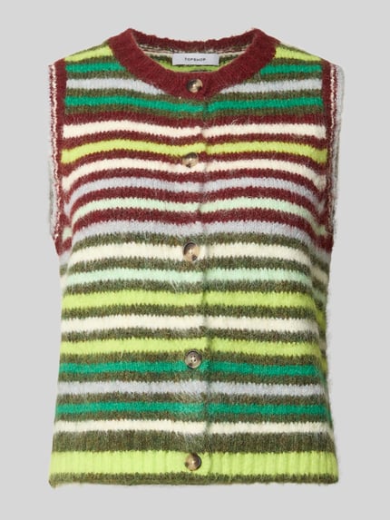 Mouwloos vest met streepmotief model 'CARO' Shop The Look MANNEQUINE