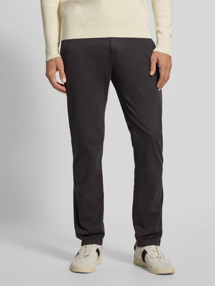 Marc O'Polo Shaped fit chino van katoenmix, model 'STIG' Grafiet - 4