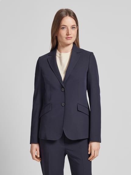 Jake*s Collection Żakiet w jednolitym kolorze Granatowy 4