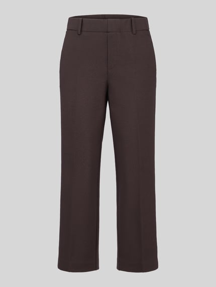 Stehmann Straight Fit Culotte aus Viskose-Mix Modell 'Fenja' Dunkelbraun 2