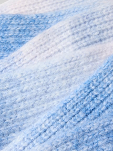 PIECES Schal mit weicher Rippstrickstruktur Hellblau Melange 2