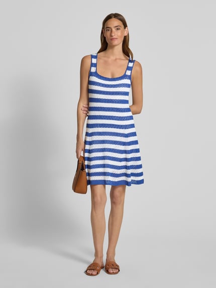 Lauren Ralph Lauren Minikleid mit Karree-Ausschnitt Modell 'KARICE' Hellblau Melange 1