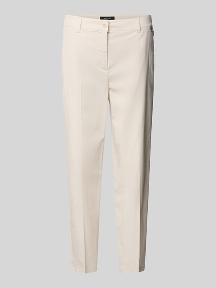 Produktfoto, Hose mit Bügelfalten und Eingrifftaschen von Marc Cain in Creme, Baumwoll-Mix mit Viskose, Regular Fit, glatte Textur