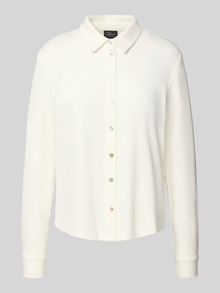 s.Oliver BLACK LABEL Regular Fit Blusenshirt aus Viskose-Mix Weiss 2