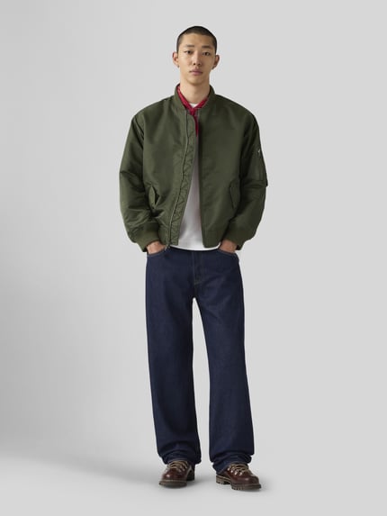 Levi's® Jeans o kroju loose fit z czystej bawełny model '501® LOOSE' Ciemnoniebieski 1