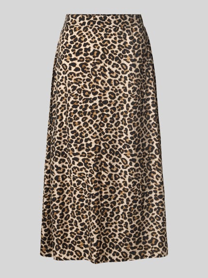 Midirock mit Animal-Print Modell 'HINVA' Shop The Look MANNEQUINE
