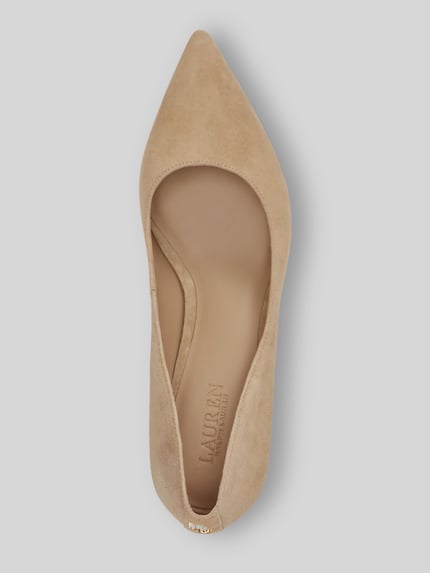 Lauren Ralph Lauren Pumps aus echtem Veloursleder Sand 3