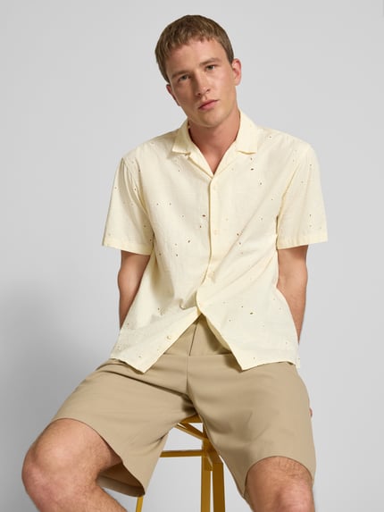 JACK & JONES Koszula casualowa o kroju regular fit model ‘EMBROIDERY PATTERN’ Złamany biały 3