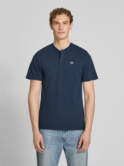 s.Oliver RED LABEL regular fit poloshirt van katoenmix Marineblauw - 4