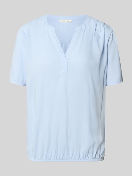 Tom Tailor Bluzka o kroju regular fit z czystej wiskozy Jasnoniebieski 2