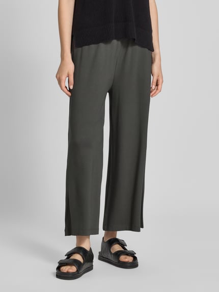 Marc O'Polo DENIM Wide Fit Stoffhose aus Viskose-Mix mit elastischem Bund Dunkelgruen 4