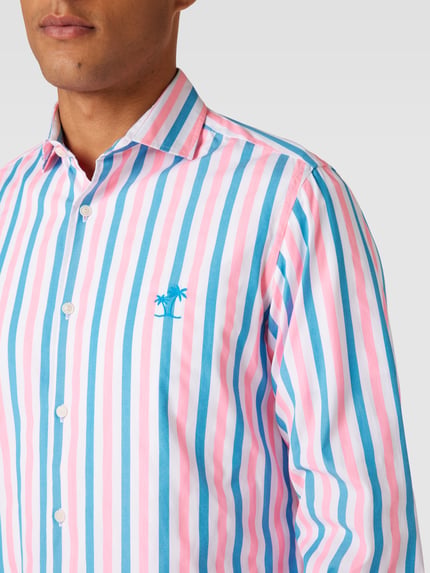 MC2 Saint Barth Regular Fit Freizeithemd mit Streifenmuster Modell 'PAMPLONA' Blau 3
