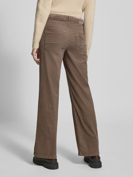 GANG Wide Fit Cordhose mit Label-Detail Modell 'AMELIE WIDE' Taupe 5
