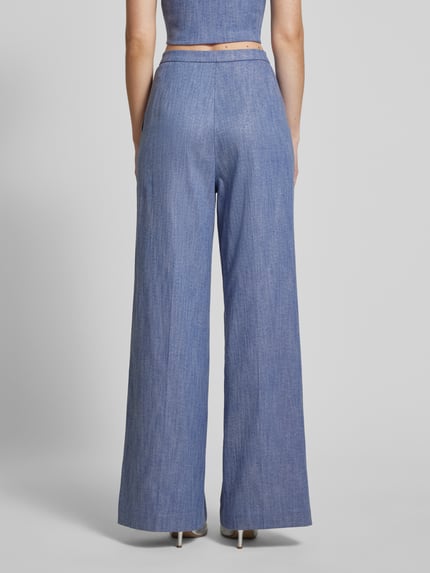 SWING Wide Leg Hose mit Bügelfalten Bleu 5
