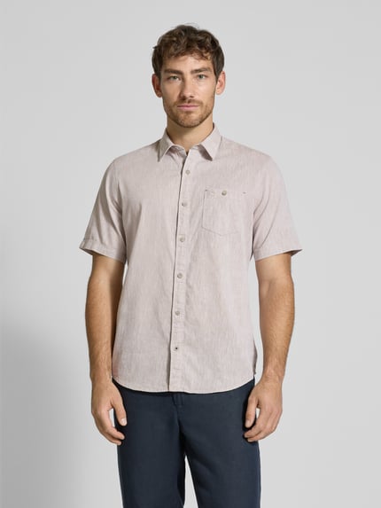 LERROS Regular fit vrijetijdsoverhemd met borstzak Beige - 4