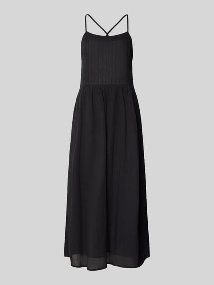 Produktfoto, Knielanges Kleid mit Spaghettiträger von JAKE*S STUDIO WOMAN, taillierter Schnitt, blickdichter Unterrock, schwarz, glatte Textur