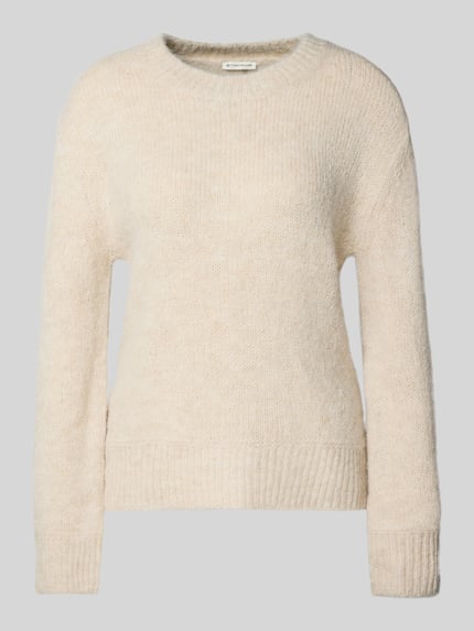 Tom Tailor Regular fit gebreide pullover met wol  Zand - 2