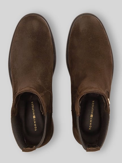 Tommy Hilfiger Chelseas aus echtem Leder mit Logo-Detail Dunkelbraun 4