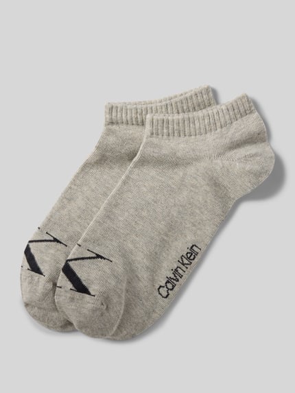 Calvin Klein Jeans Socken mit Label-Print im 2er-Pack Mittelgrau Melange 1