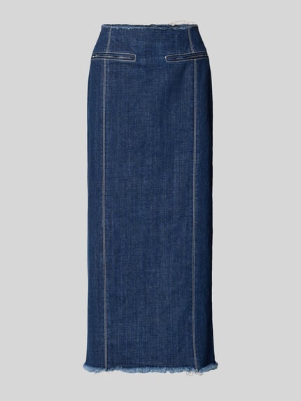 MAX&Co. spódnica midi z denimu model 'MCLLUGLIO' Jeansowy niebieski 2