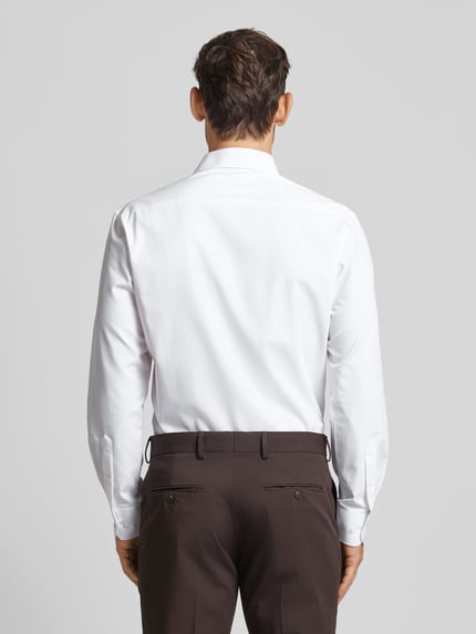 ETERNA Regular fit zakelijk overhemd van popeline met stretch Wit - 5