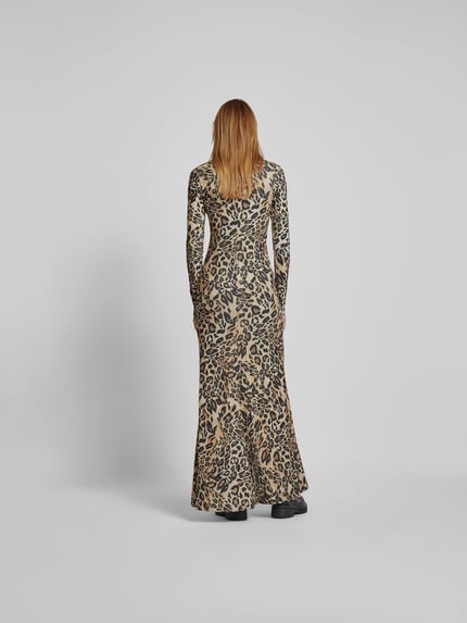 Nanushka Maxi-jurk met hoge opstaande kraag Lichtbruin - 5
