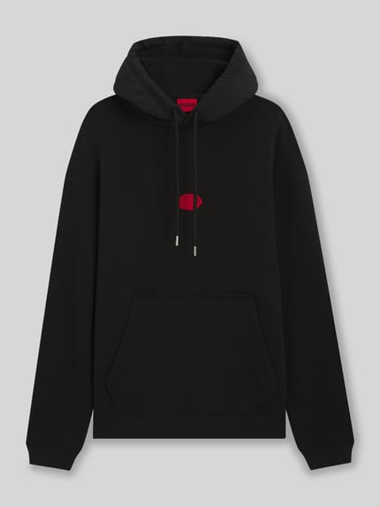 HUGO Oversized Hoodie aus Baumwoll-Mix Modell 'DILVANO' Black 2