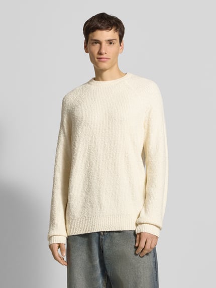 ONLY & SONS Sweter z dzianiny o kroju relaxed fit z mieszanki bawełny model ‘DALE LIFE’ Złamany biały 4