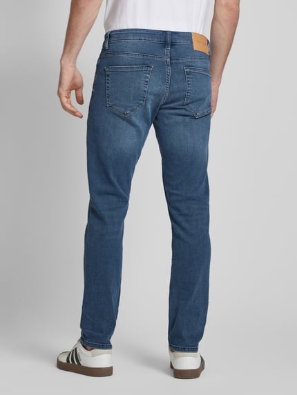 ONLY & SONS Jeansy o kroju slim fit z naszywką z logo model ‘Loom’ Średnioszary 5