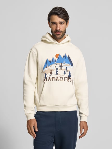 Napapijri Hoodie mit Label-Print Weiss 4