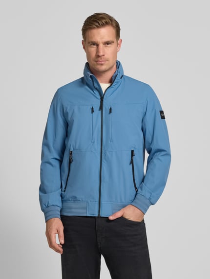 Tom Tailor Regular Fit Funktionsjacke mit Schalkragen Dunkelblau 4