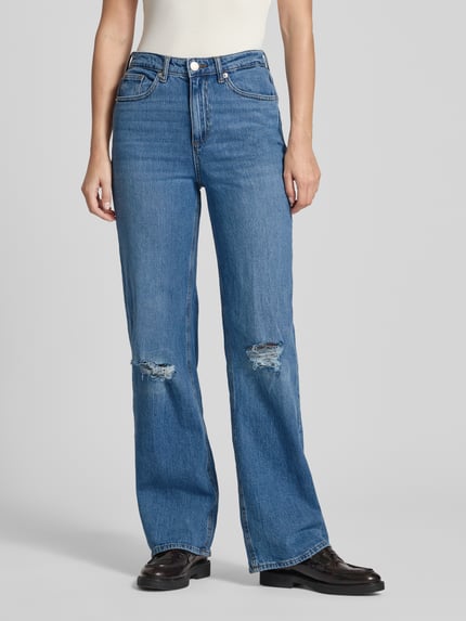 VERO MODA Jeansy z szeroką nogawką z mieszanki bawełny model ‘TESSA’ Jeansowy niebieski 4