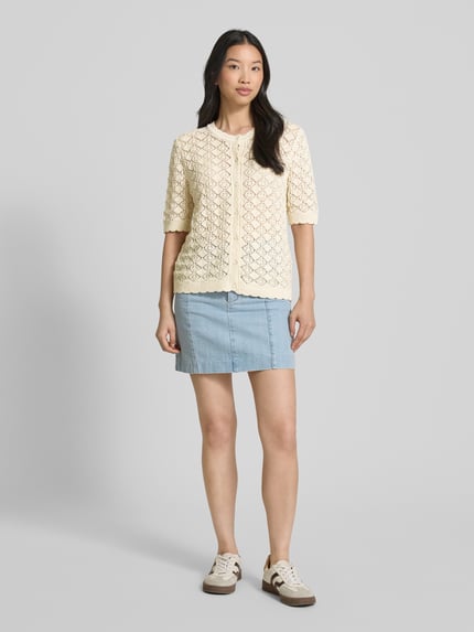 Selected Cardigan mit 1/2-Arm Modell 'SOFIA' Offwhite 1