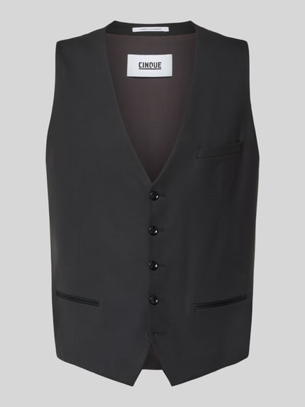 Weste mit V-Ausschnitt Modell 'FESTONE' Shop The Look MANNEQUINE