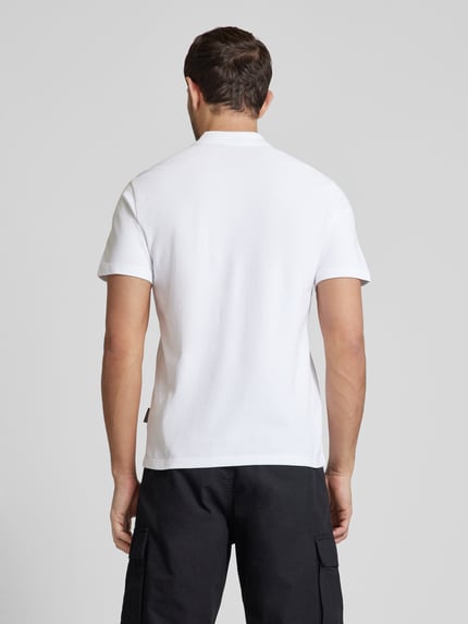 Napapijri Slim fit poloshirt met logostitching, model 'EAlIS' Wit - 5