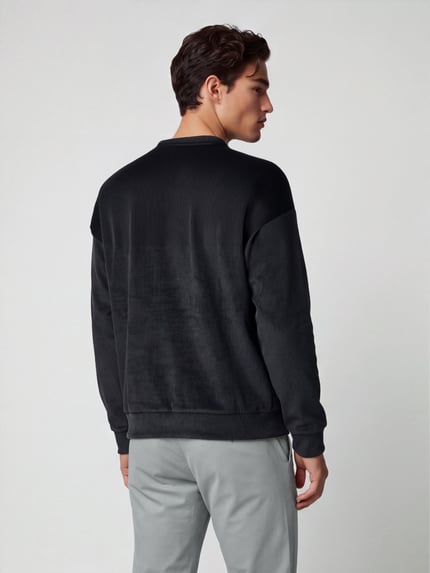 BOSS Green Sweatshirt mit samtiger Oberfläche Black 5