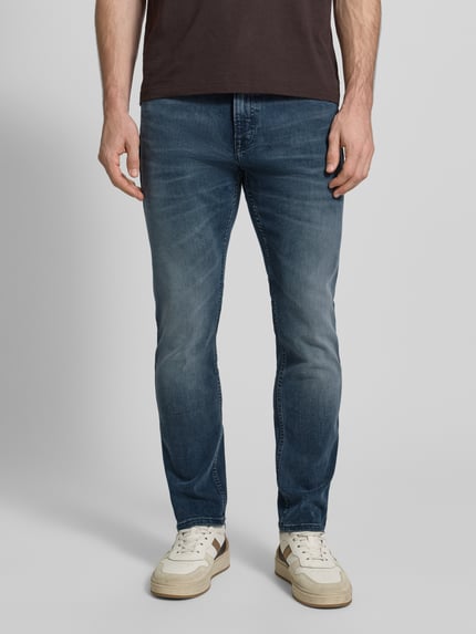 BOSS Orange Slim fit jeans van katoenmix model 'DELAWARE' Jeansblauw - 4