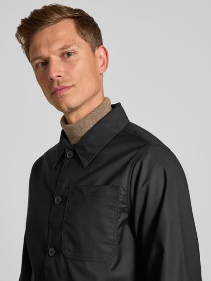 Casual Friday Regular Fit Hemdjacke mit Viskose-Anteil Modell 'Marco' Black 3