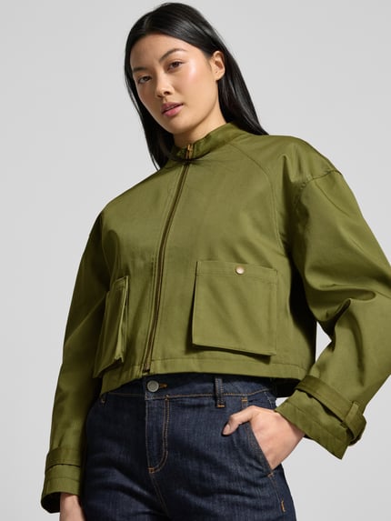 VILA Blouson met opgestikte zakken model 'CATCH' Olijfgroen - 3