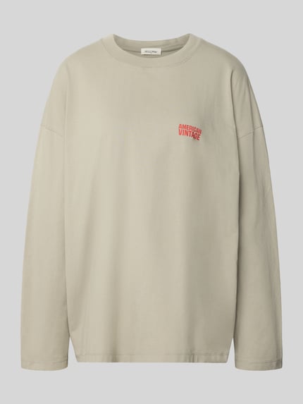 Relaxed Fit Langarmshirt aus Baumwolle Shop The Look MANNEQUINE