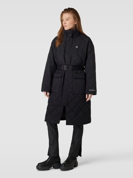 Calvin Klein Jeans Gewatteerde jas met tailleriem Zwart - 4